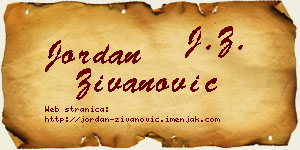 Jordan Živanović vizit kartica
